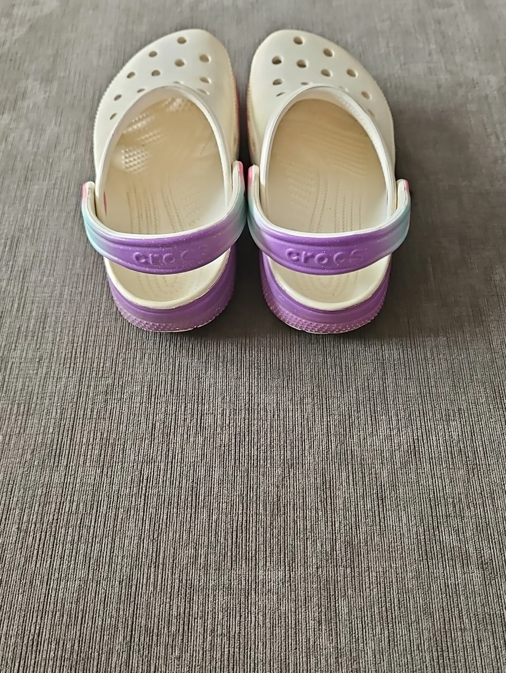 Crocs Sandals In Shimmery White Size Youth 4
